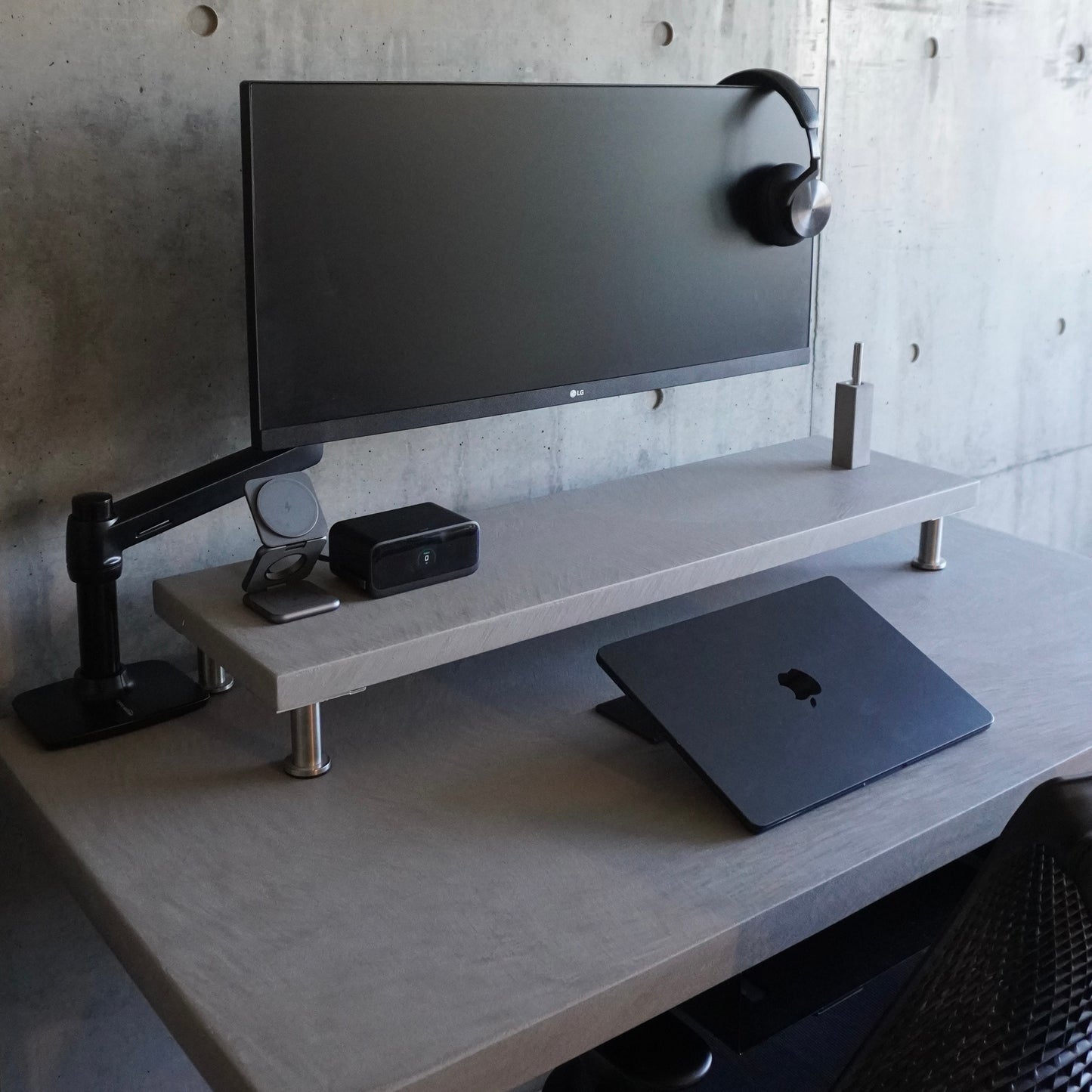 Concrete Desk Shelf