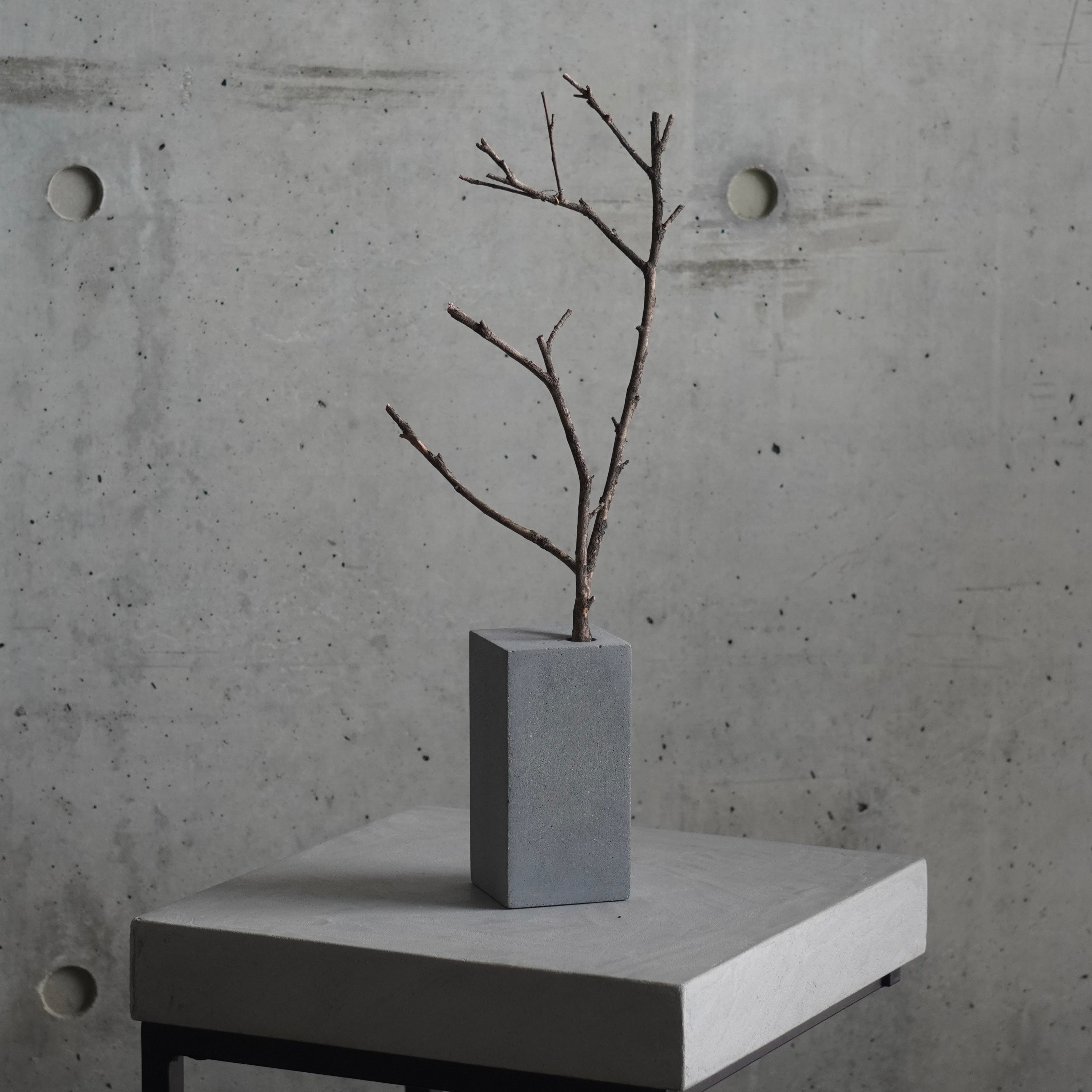 monolith concrete flower vase & コースターセット New / Concrete Flower Vase Thick – #MONOLITH