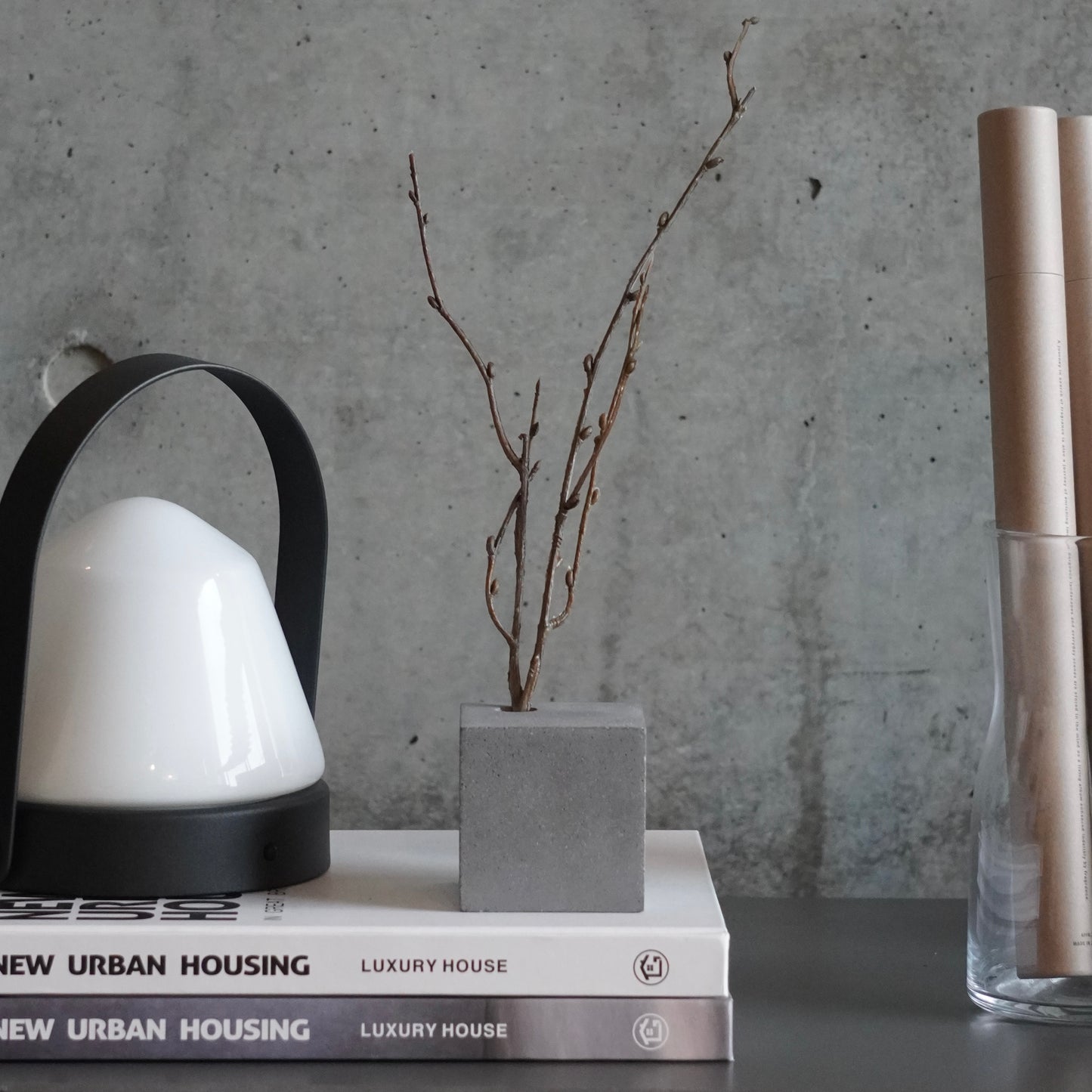 Concrete Flower Vase Square