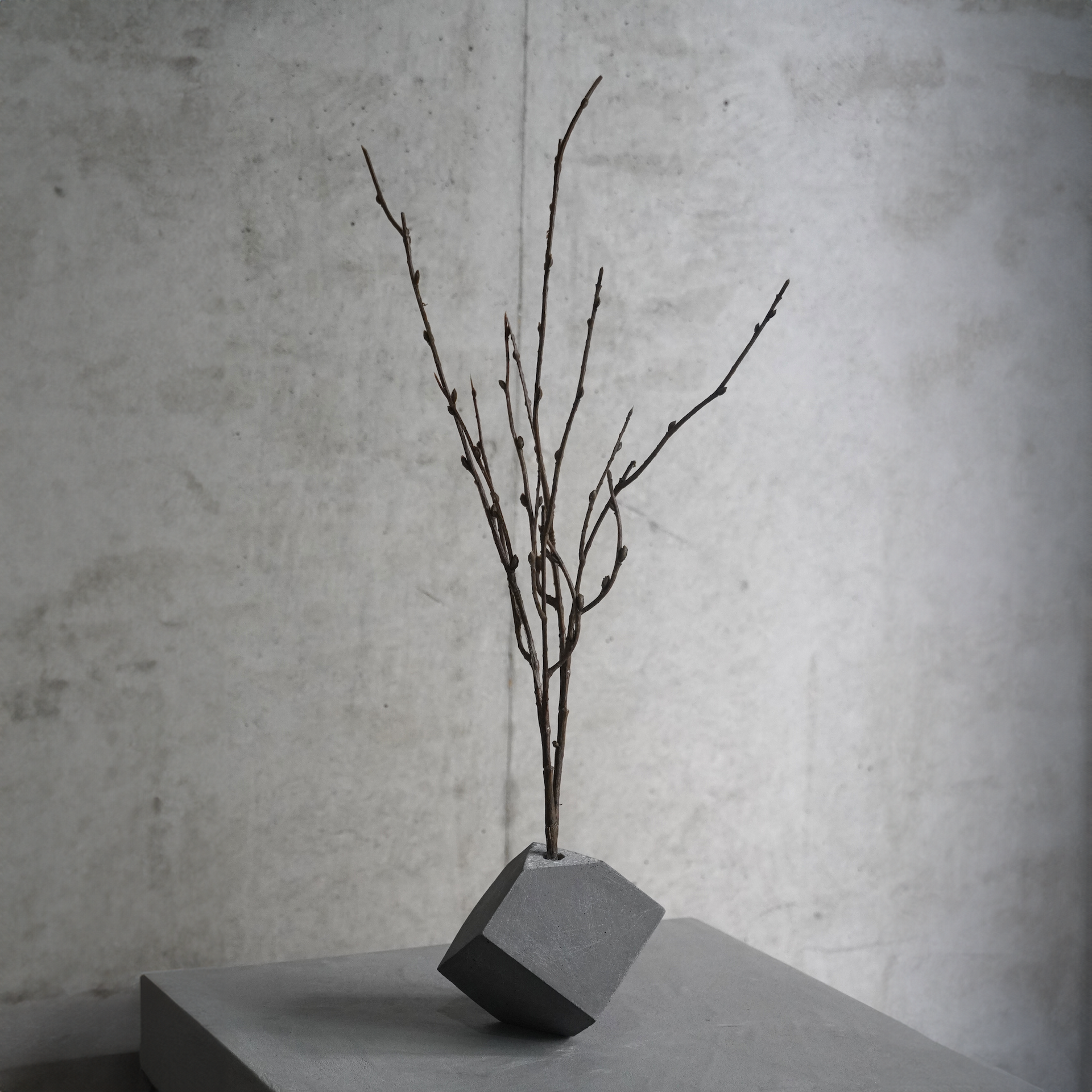 monolith concrete flower vase & コースターセット Concrete Flower Vase – #MONOLITH